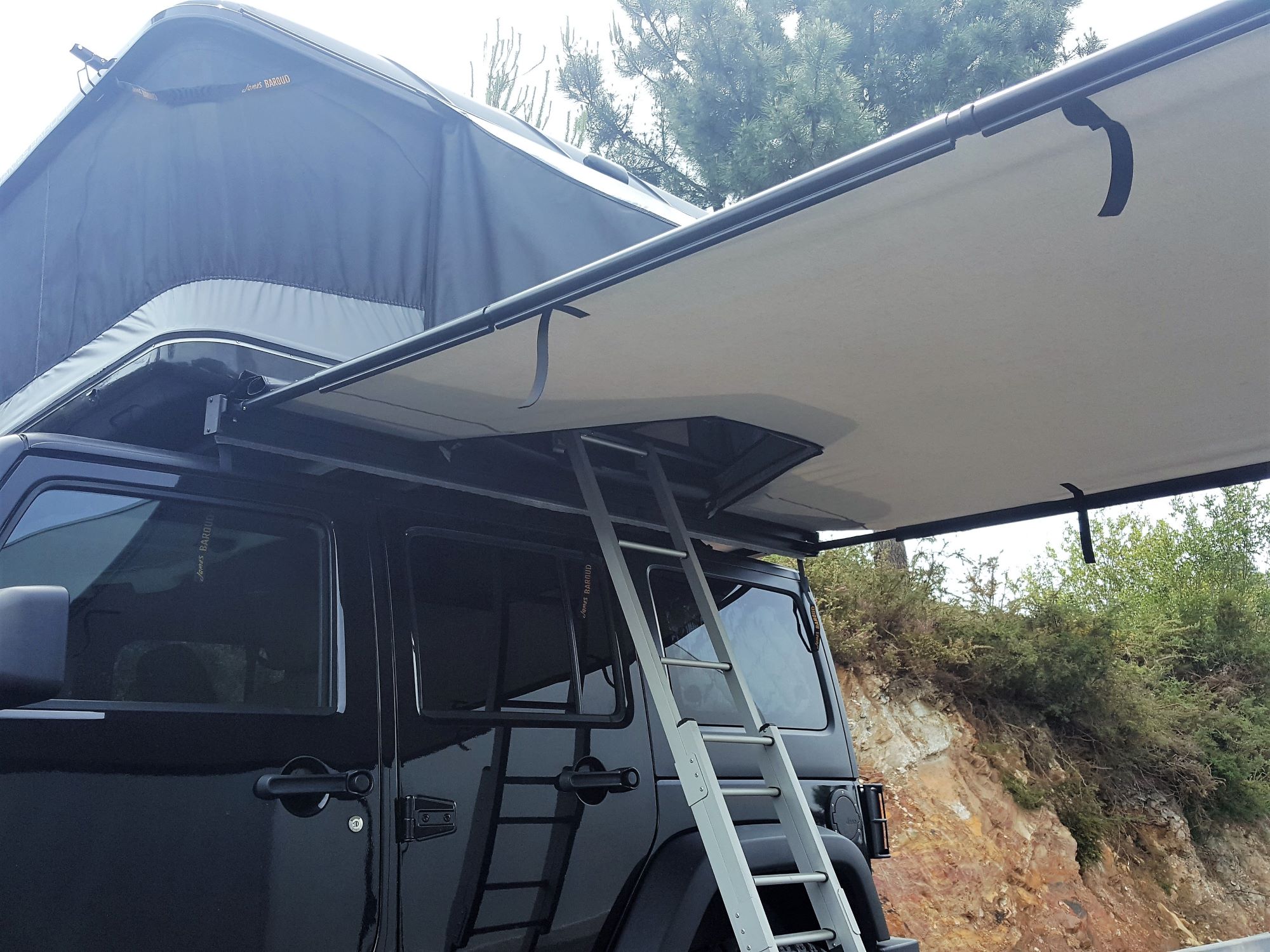 The original in-awning tent entry